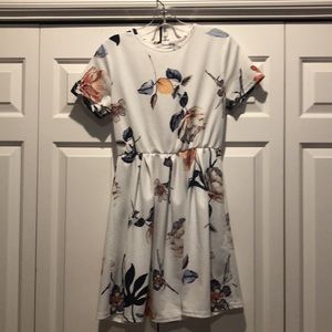 Cream floral dress